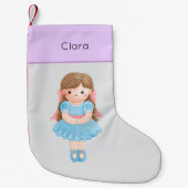 Nutcracker Pastel Clara Doll Kleiner Weihnachtsstrumpf (Vorderseite)