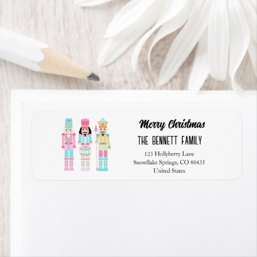 Nutcracker Pastel Merry Christmas Typography (Insitu)