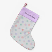 Nutcracker Pastel Snowflake Muster Kleiner Weihnachtsstrumpf (Vorderansicht (hängend))