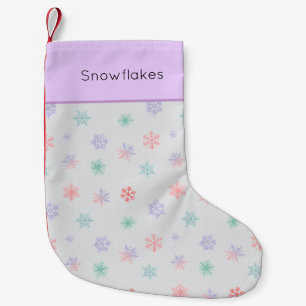 Nutcracker Pastel Snowflake Muster Kleiner Weihnachtsstrumpf