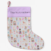 Nutcracker Pastell Pattern Kleiner Weihnachtsstrumpf (Vorderseite)