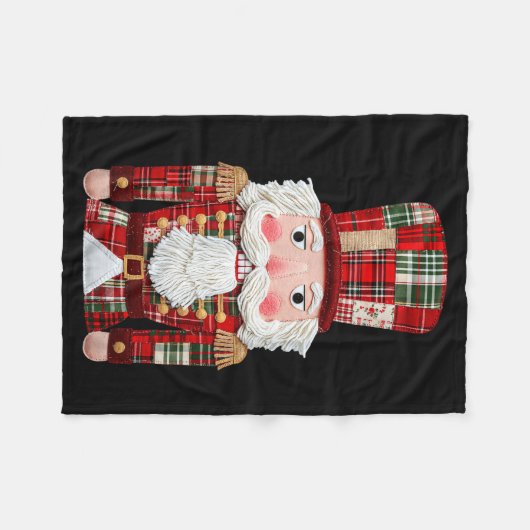 Nutcracker Patchwork Merry Christmas Pajamas Men W Fleecedecke (Vorderseite (Horizontal))