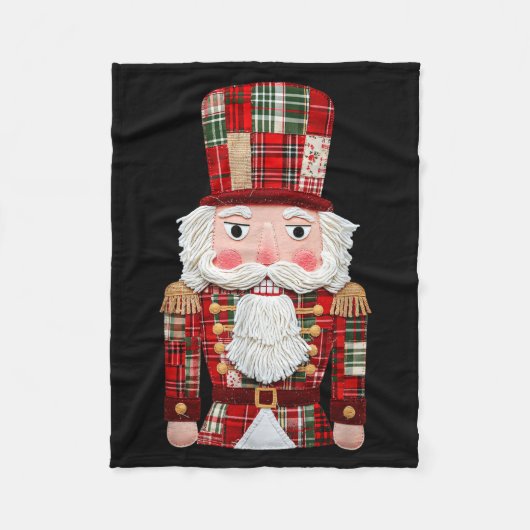 Nutcracker Patchwork Merry Christmas Pajamas Men W Fleecedecke (Vorderseite)