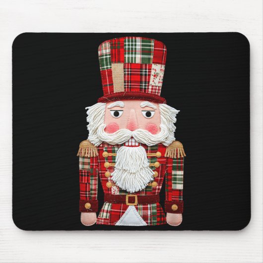 Nutcracker Patchwork Merry Christmas Pajamas Men W Mousepad (Vorne)