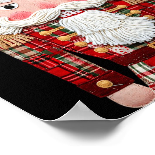 Nutcracker Patchwork Merry Christmas Pajamas Men W Poster (Ecke)