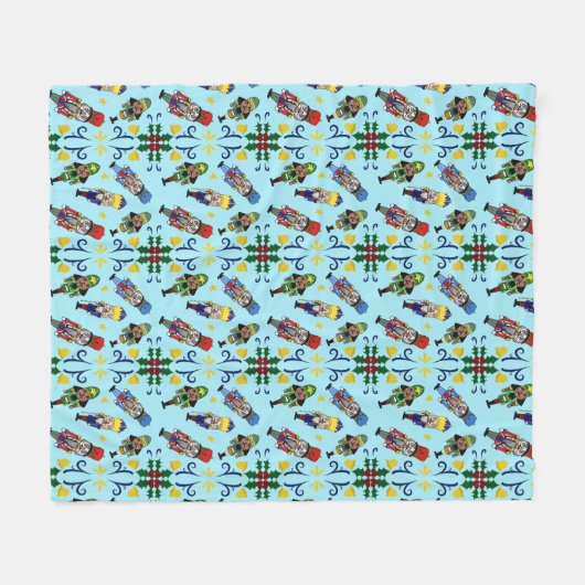 Nutcracker Pattern Blanket Fleecedecke (Vorderseite (Horizontal))