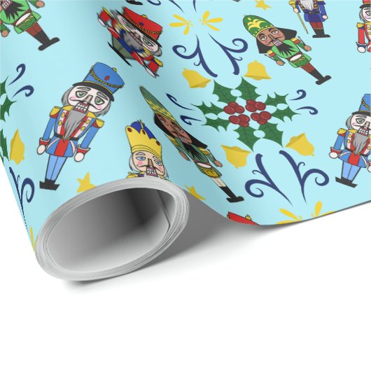 Nutcracker Pattern Geschenkpapier (Rolleneckpunkt)
