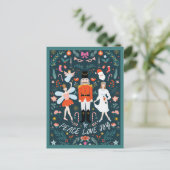 Nutcracker Peace Liebe Freude Weihnachten Postkart Postkarte (Stehend Vorderseite)