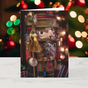 Nutcracker Personalisieren Text 5 x 7 geklappt Feiertagskarte