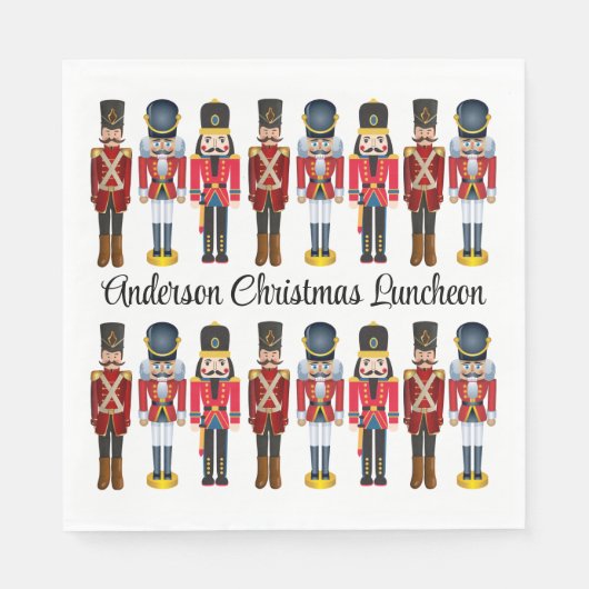 Nutcracker Personalisieren Text Soldier Weihnachte Serviette (Vorderseite)