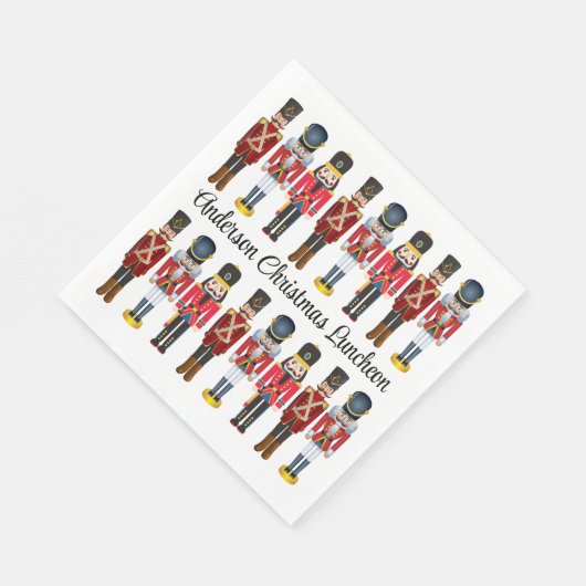 Nutcracker Personalisieren Text Soldier Weihnachte Serviette (Ecke)