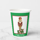 Nutcracker Personalisieren Text x 2 Weihnachten Pappbecher (Rückseite)