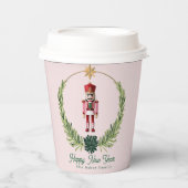 Nutcracker Personalisiert Niedlich Rosa Weihnachte Pappbecher (Vorderseite)