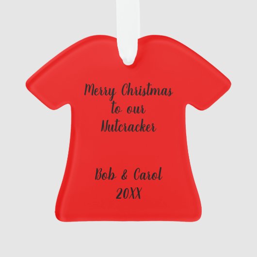 Nutcracker Personalisiert Ornament (Rückseite)