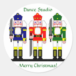 Nutcracker Personalisiertes Weihnachtsballgeschenk Runder Aufkleber