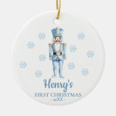 Nutcracker Personalized Baby's First Christmas Keramik Ornament (Vorne)