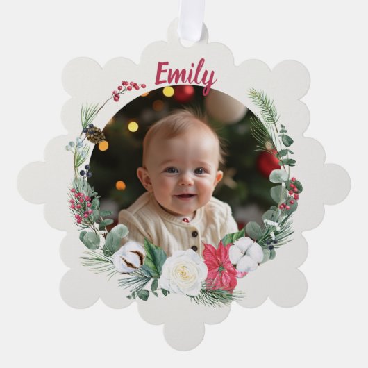 Nutcracker Personalized Photo Paper Ornament Card (Vorderseite)