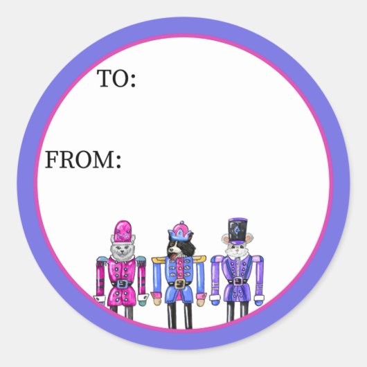 Nutcracker Pets  Runder Aufkleber (Vorderseite)