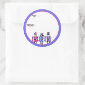 Nutcracker Pets  Runder Aufkleber (Tasche)