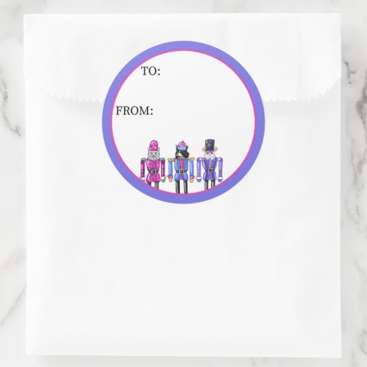 Nutcracker Pets  Runder Aufkleber (Tasche)