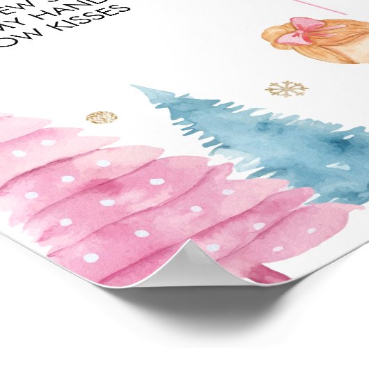 Nutcracker Pink Fairy Birthday Milestone Poster (Ecke)