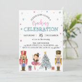 Nutcracker Pink Geburtstagsparty Einladung (Stehend Vorderseite)
