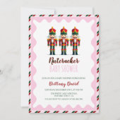 Nutcracker Pink Girl Baby Shower Einladung (Vorderseite)