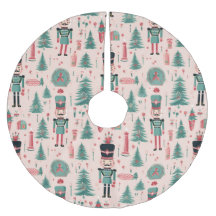 Nutcracker Pink Mint Muster Weihnachtsbaumrock
