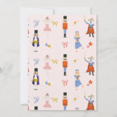 Nutcracker Pink Weihnachtsbaum Babydusche Einladung (Rückseite)