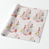 Nutcracker Pink Weihnachtsbaum Urlaub Geschenkpapier (Ungerollt)