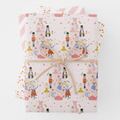 Nutcracker Pink Weihnachtsbaum Urlaub Geschenkpapier Set (Beispiel)