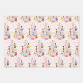 Nutcracker Pink Weihnachtsbaum Urlaub Geschenkpapier Set (Vorderseite)