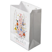 Nutcracker Pink Weihnachtsbaum Urlaub Mittlere Geschenktüte (Vorderseite Schrägansicht)