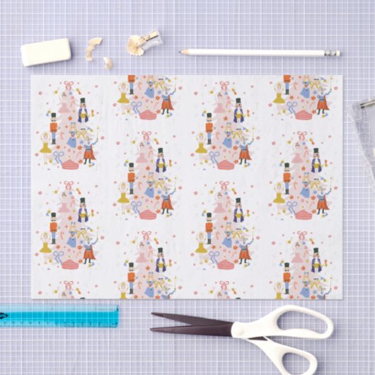 Nutcracker Pink Weihnachtsbaum Urlaub Seidenpapier (Handwerk)