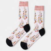 Nutcracker Pink Weihnachtsbaum Urlaub Socken (Linkes Detail)