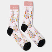 Nutcracker Pink Weihnachtsbaum Urlaub Socken (Rechts)