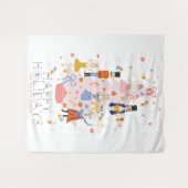 Nutcracker Pink Weihnachtsbaum Urlaub Wandteppich (Vorderseite (Horizontal))