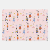 Nutcracker Pink Weihnachtsfest Geschenkpapier Set (Vorderseite)