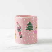Nutcracker Pink Weihnachtskunstmalerei Tasse (Mittel)