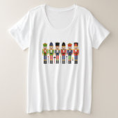 Nutcracker Plus Size Weihnachtsweihnachtsfest T -  Große Größe T-Shirt (Design vorne)