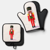 Nutcracker Pot Holder Ofenhandschuh & Topflappen-Set (Vorderseite/Rückseite)