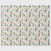 Nutcracker Presents & Christmas Greenery Geschenkpapier (Flach)