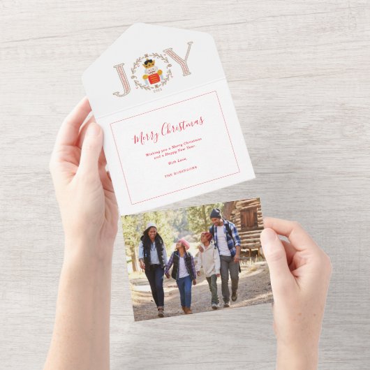 Nutcracker Prince Holiday Foto All In One Einladung (Abreißen)