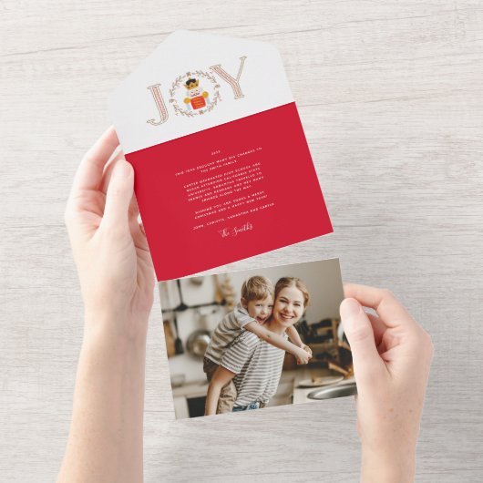 Nutcracker Prince Holiday Foto Trifold Cards All In One Einladung (Abreißen)