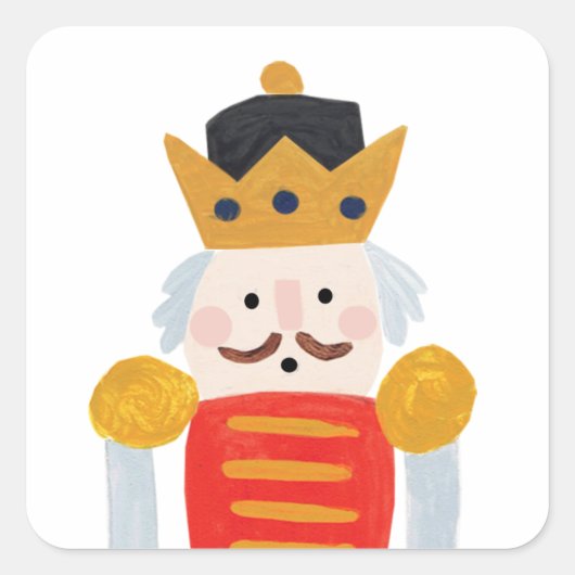 Nutcracker Quadratischer Aufkleber (Vorderseite)