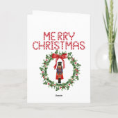 Nutcracker Red Bow Stripes Festliche Weihnachten (Rückseite)