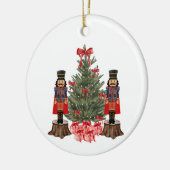 Nutcracker Red Bow Weihnachtsbaum Lights Holiday Keramik Ornament (Links)