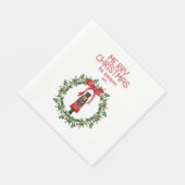Nutcracker & Red Bow Weihnachtsbuch Napkins Party Serviette (Ecke)