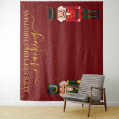 Nutcracker Red Christmas Foto Stand Hintergrund Wandteppich (Beispiel)