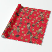 Nutcracker Red Classic Muster Geschenkpapier (Ungerollt)